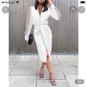 Shein white dress